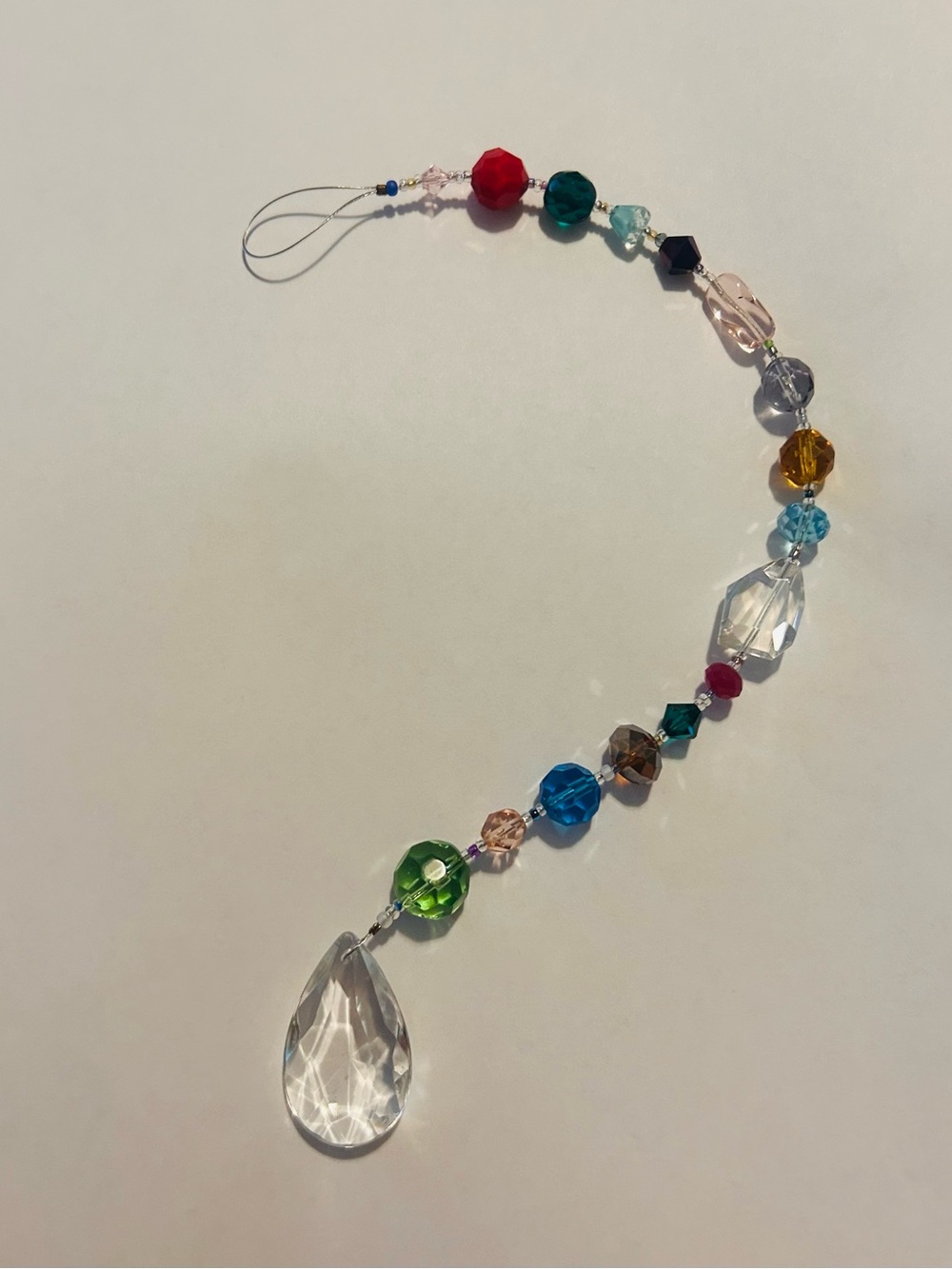 Handmade Suncatcher Made From Vintage Crystals Glass Beads